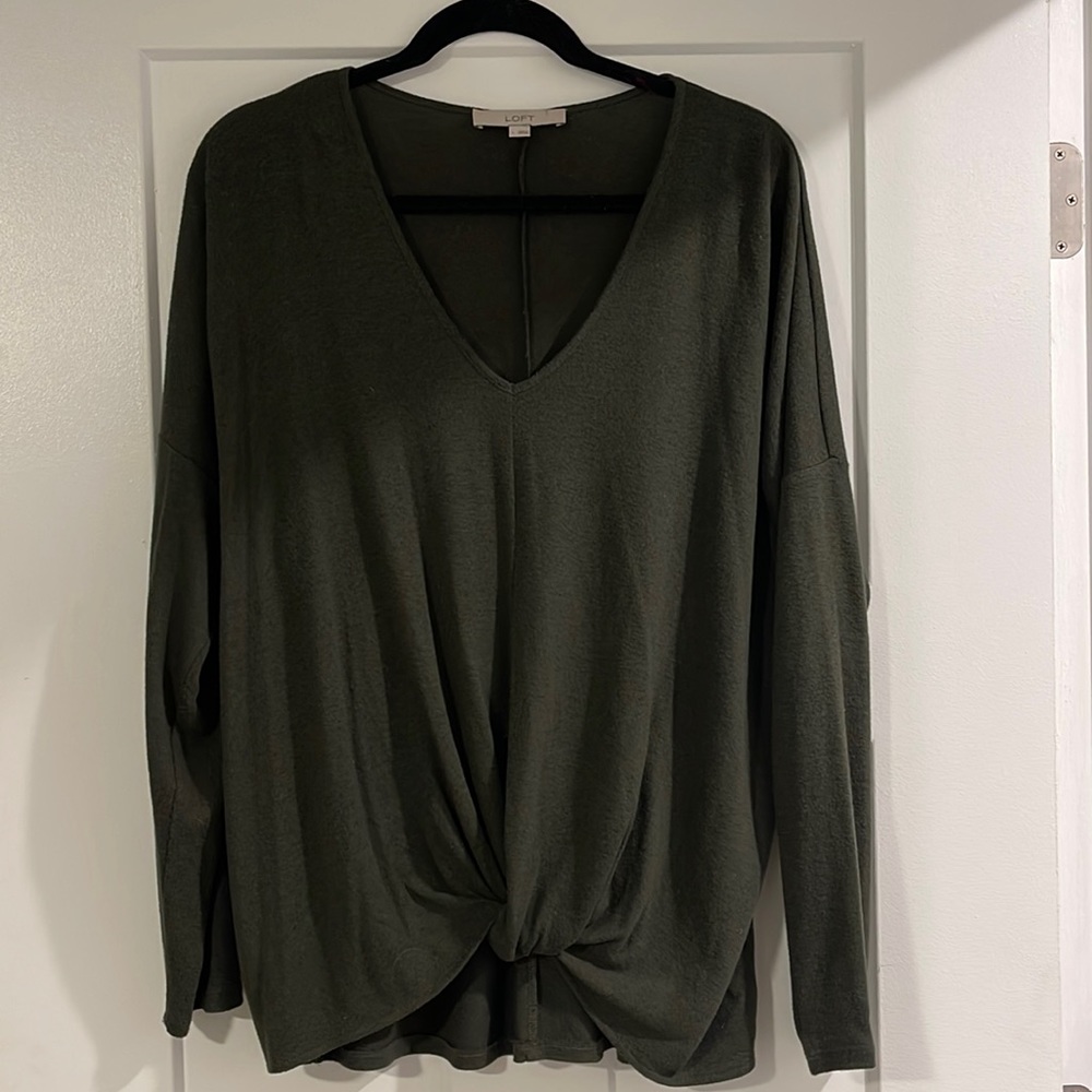 Loft Green Long Sleeve Top